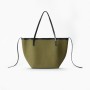 Canvas cowhide splicing bag