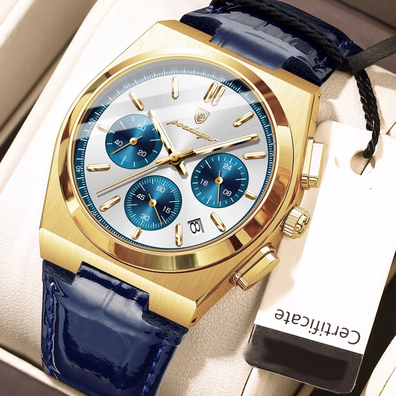 Men's Watch, Multifunctional, Business Style, with Calendar, Luminous, Stylish, Newly Launched, Waterproof, Quartz Wristwatch for Men